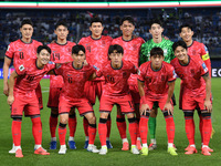 The starting eleven of Korea Republic pose during the AFC Asian Qualifiers Road to 26 match between Kuwait and Korea Republic in Kuwait City...