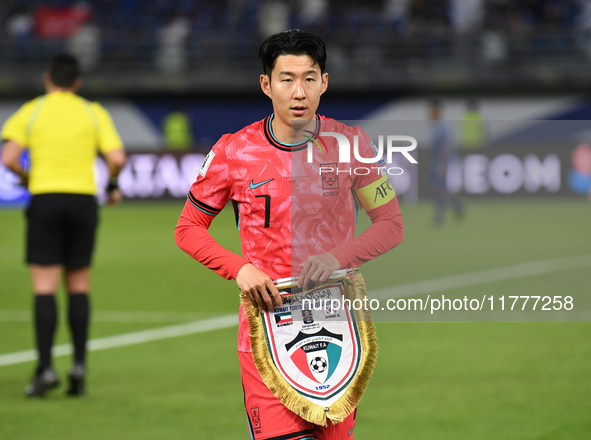 Son Heung Min of Korea Republic participates in the AFC Asian Qualifiers Road to 26 match between Kuwait and Korea Republic in Kuwait City,...