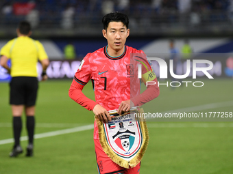 Son Heung Min of Korea Republic participates in the AFC Asian Qualifiers Road to 26 match between Kuwait and Korea Republic in Kuwait City,...