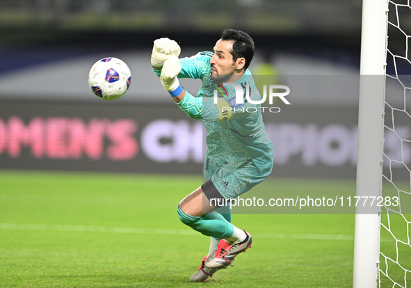 Goalkeeper Khaled Al Rashidi of Kuwait is in action during the AFC Asian Qualifiers Road to 26 match between Kuwait and Korea Republic in Ku...