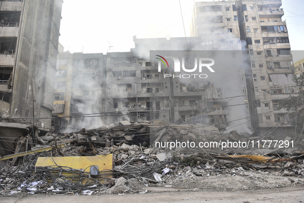 Tour of the damage in the southern suburbs of Beirut, Lebanon, on November 14, 2024. 