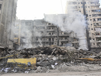 Tour of the damage in the southern suburbs of Beirut, Lebanon, on November 14, 2024. (