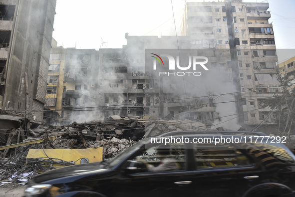 Tour of the damage in the southern suburbs of Beirut, Lebanon, on November 14, 2024. 