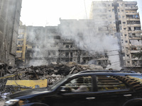 Tour of the damage in the southern suburbs of Beirut, Lebanon, on November 14, 2024. (