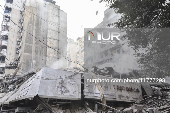 Tour of the damage in the southern suburbs of Beirut, Lebanon, on November 14, 2024. 