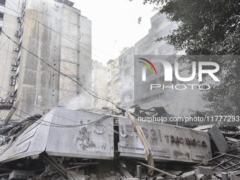 Tour of the damage in the southern suburbs of Beirut, Lebanon, on November 14, 2024. (