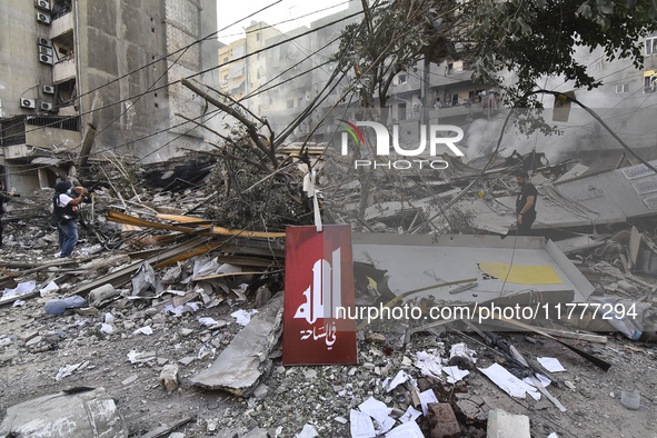 Tour of the damage in the southern suburbs of Beirut, Lebanon, on November 14, 2024. 