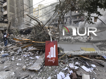 Tour of the damage in the southern suburbs of Beirut, Lebanon, on November 14, 2024. (