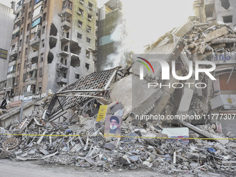 Tour of the damage in the southern suburbs of Beirut, Lebanon, on November 14, 2024. (