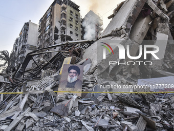 Tour of the damage in the southern suburbs of Beirut, Lebanon, on November 14, 2024. (