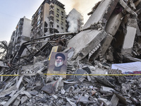 Tour of the damage in the southern suburbs of Beirut, Lebanon, on November 14, 2024. (