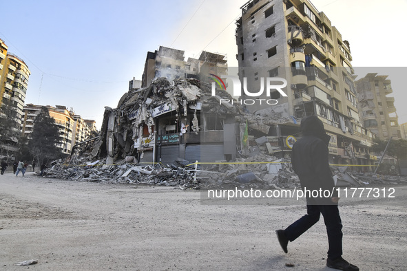 Tour of the damage in the southern suburbs of Beirut, Lebanon, on November 14, 2024. 