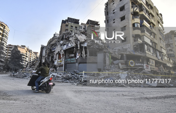 Tour of the damage in the southern suburbs of Beirut, Lebanon, on November 14, 2024. 