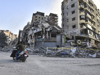 Tour of the damage in the southern suburbs of Beirut, Lebanon, on November 14, 2024. (