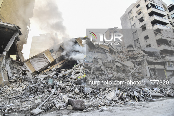 Tour of the damage in the southern suburbs of Beirut, Lebanon, on November 14, 2024. 