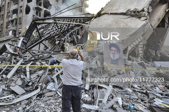 Tour of the damage in the southern suburbs of Beirut, Lebanon, on November 14, 2024. 