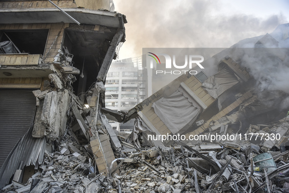 Tour of the damage in the southern suburbs of Beirut, Lebanon, on November 14, 2024. 