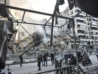 Tour of the damage in the southern suburbs of Beirut, Lebanon, on November 14, 2024. (