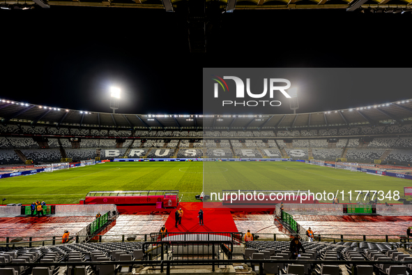 The stadium overview during the match between Belgium and Italy at the King Baudouin Stadium for the UEFA Nations League - League A - Group...