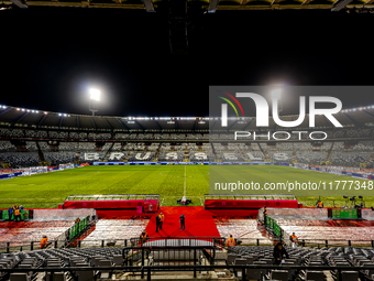 The stadium overview during the match between Belgium and Italy at the King Baudouin Stadium for the UEFA Nations League - League A - Group...