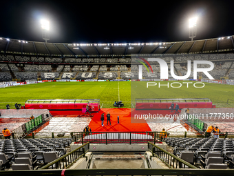 The stadium overview during the match between Belgium and Italy at the King Baudouin Stadium for the UEFA Nations League - League A - Group...