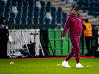 Players of Belgium arrive at the pitch during the match between Belgium and Italy at the King Baudouin Stadium for the UEFA Nations League -...