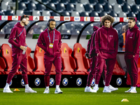 Players of Belgium arrive at the pitch during the match between Belgium and Italy at the King Baudouin Stadium for the UEFA Nations League -...