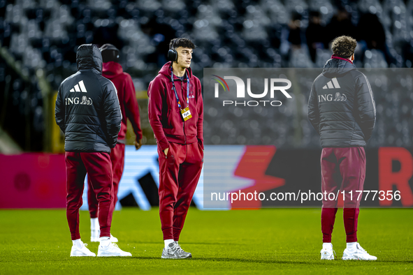 Players of Belgium arrive at the pitch during the match between Belgium and Italy at the King Baudouin Stadium for the UEFA Nations League -...