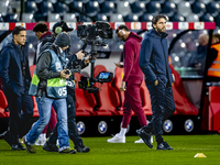 Players of Italy arrive at the pitch during the match between Belgium and Italy at the King Baudouin Stadium for the UEFA Nations League - L...