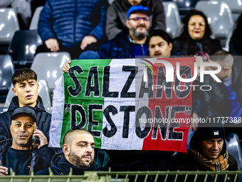 Supporters of Italy during the match between Belgium and Italy at the King Baudouin Stadium for the UEFA Nations League - League A - Group A...