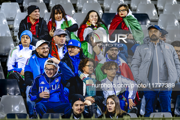 Supporters of Italy during the match between Belgium and Italy at the King Baudouin Stadium for the UEFA Nations League - League A - Group A...