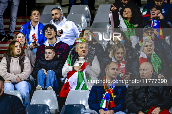 Supporters of Italy during the match between Belgium and Italy at the King Baudouin Stadium for the UEFA Nations League - League A - Group A...