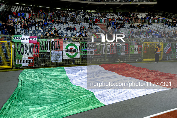 Supporters of Italy during the match between Belgium and Italy at the King Baudouin Stadium for the UEFA Nations League - League A - Group A...