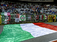 Supporters of Italy during the match between Belgium and Italy at the King Baudouin Stadium for the UEFA Nations League - League A - Group A...