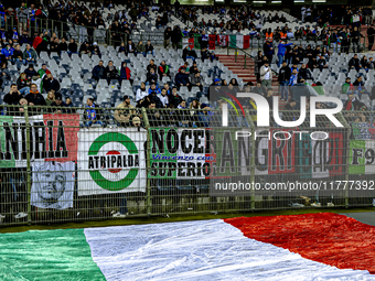 Supporters of Italy during the match between Belgium and Italy at the King Baudouin Stadium for the UEFA Nations League - League A - Group A...