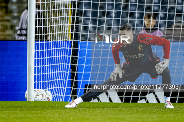 Belgium goalkeeper Koen Casteels plays during the match between Belgium and Italy at the King Baudouin Stadium for the UEFA Nations League -...