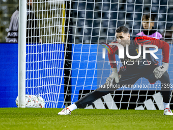 Belgium goalkeeper Koen Casteels plays during the match between Belgium and Italy at the King Baudouin Stadium for the UEFA Nations League -...