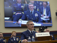 US Coast Guard Deputy Operation Vice Admiral Peter W. Gautier testifies before the House on the Transportation and Infrastructure Committee...