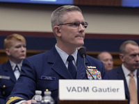 US Coast Guard Deputy Operation Vice Admiral Peter W. Gautier testifies before the House on the Transportation and Infrastructure Committee...