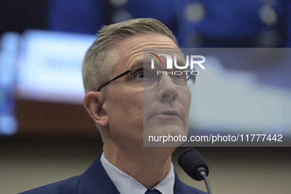 US Coast Guard Deputy Operation Vice Admiral Peter W. Gautier testifies before the House on the Transportation and Infrastructure Committee...