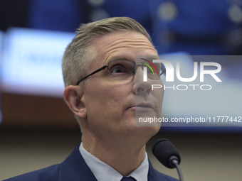 US Coast Guard Deputy Operation Vice Admiral Peter W. Gautier testifies before the House on the Transportation and Infrastructure Committee...