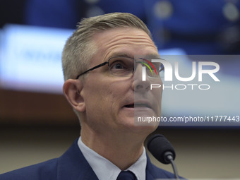 US Coast Guard Deputy Operation Vice Admiral Peter W. Gautier testifies before the House on the Transportation and Infrastructure Committee...