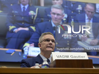 US Coast Guard Deputy Operation Vice Admiral Peter W. Gautier testifies before the House on the Transportation and Infrastructure Committee...