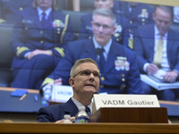 US Coast Guard Deputy Operation Vice Admiral Peter W. Gautier testifies before the House on the Transportation and Infrastructure Committee...