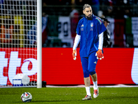 Italy goalkeeper Gianluigi Donnarumma plays during the match between Belgium and Italy at the King Baudouin Stadium for the UEFA Nations Lea...