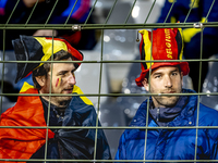 Supporters of Belgium attend the match between Belgium and Italy at the King Baudouin Stadium for the UEFA Nations League - League A - Group...