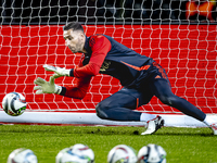 Belgium goalkeeper Koen Casteels plays during the match between Belgium and Italy at the King Baudouin Stadium for the UEFA Nations League -...