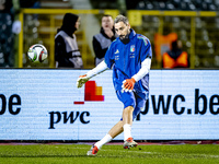 Italy goalkeeper Gianluigi Donnarumma plays during the match between Belgium and Italy at the King Baudouin Stadium for the UEFA Nations Lea...