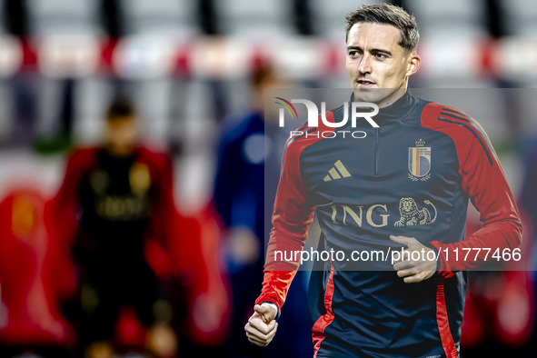 Belgium defender Timothy Castagne plays during the match between Belgium and Italy at the King Baudouin Stadium for the UEFA Nations League...