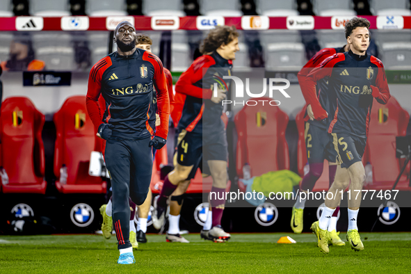 Belgium forward Romelu Lukaku plays during the match between Belgium and Italy at the King Baudouin Stadium for the UEFA Nations League - Le...